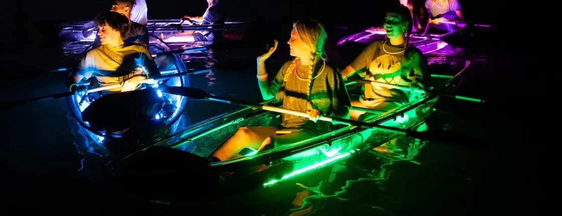 Glow in the dark kayaking experience in Panama City, Florida