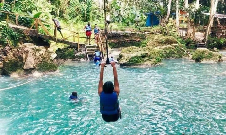 Blue Hole and River Gully Rainforest Adventure Tour from Montego Bay