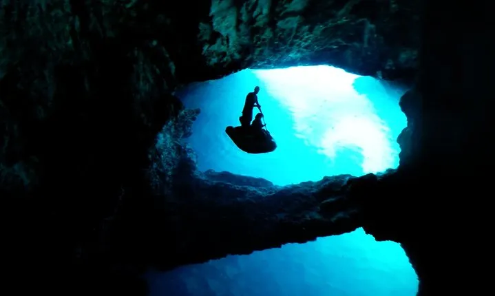 Adventurous Blue and Green Cave group tour