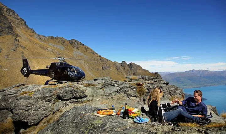 Private Champagne Picnic on a Peak with Helicopter Ride