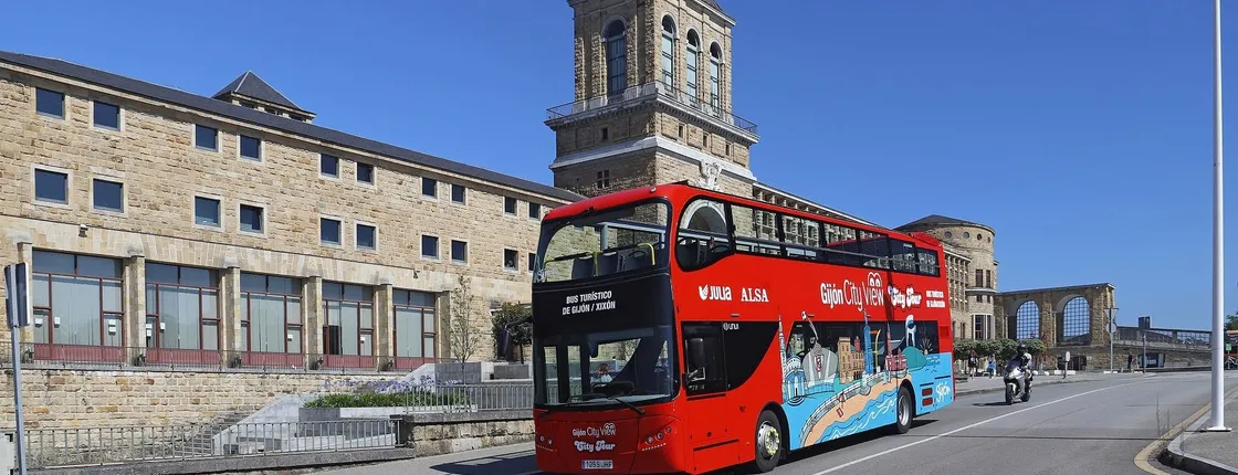 Gijón city tour hop-on hop-off bus tickets