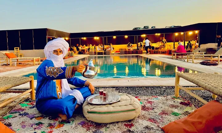 Marrakesh Agafay Desert Camel Ride, with traditional dinner show
