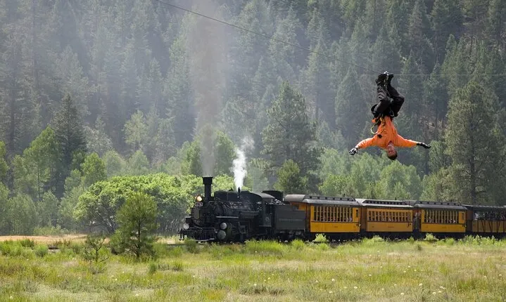 All-Day Guided Zipline Tour with Train Ride and Lunch in Durango