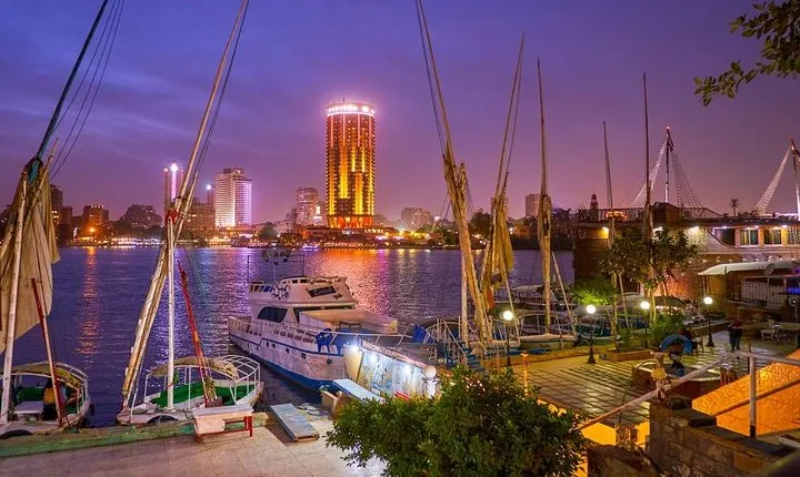 Felucca by Night in Cairo