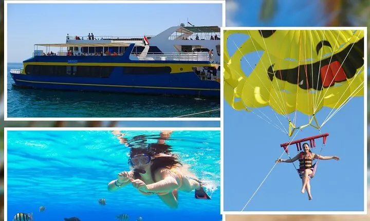 Conquest Semi-Submarine, Snorkeling Trip & Parasailing - Hurghada