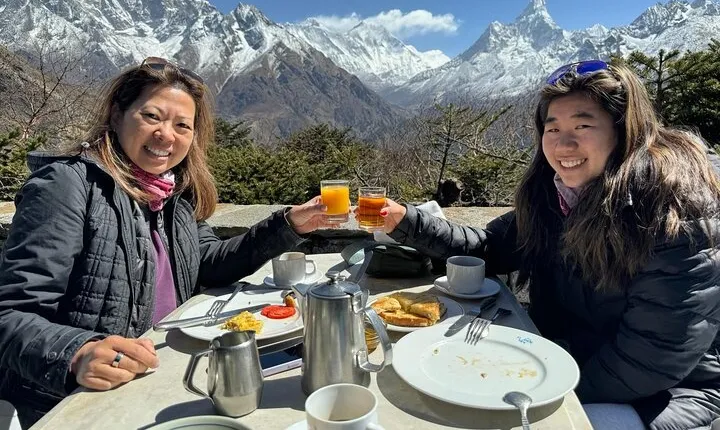 Everest Base Camp Helicopter Tour Stop at Hotel Everest View.