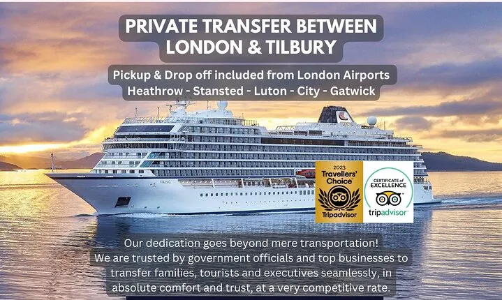 Private Transfer between London & Tilbury Cruise Terminal / Hotel