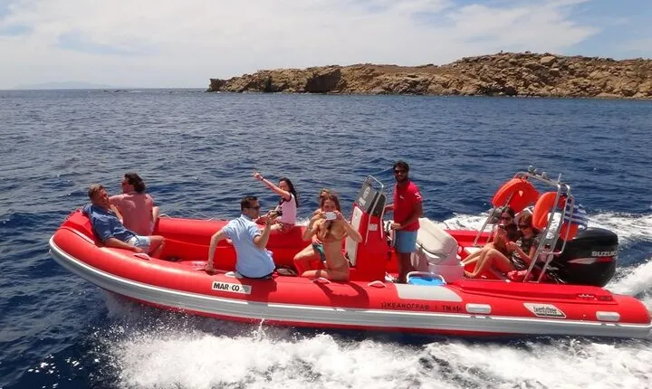 2-Hour Mykonos Private Sea Safari and Snorkeling on a Powerboat