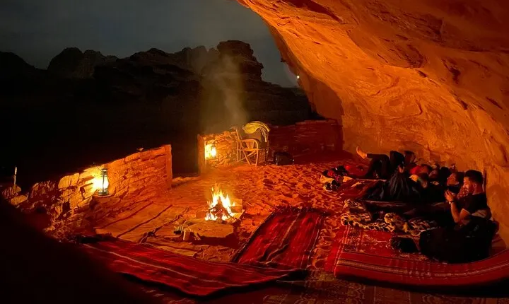 Wadi Rum Cave Camping with Jeep Tour