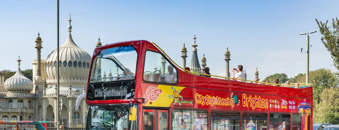 City Sightseeing hop-on hop-off bus tour of Brighton