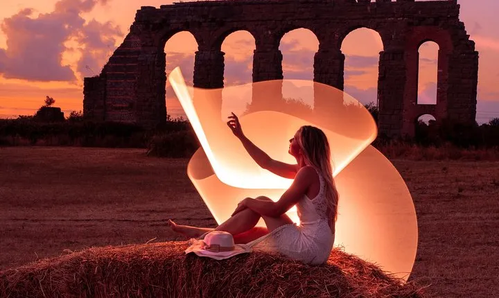 Magical Light Painting Photoshoot in Rome