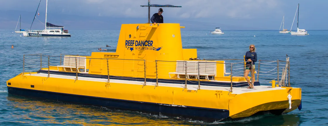Glass-bottom boat tour in Maui