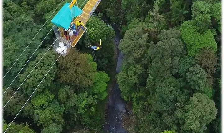 Bungee Jump near San José, Costa Rica w/ Canopy Ziplines and Superman Cable