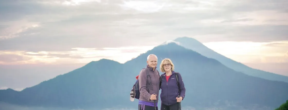 Mount Batur sunrise hike and stop in a natural hot spring