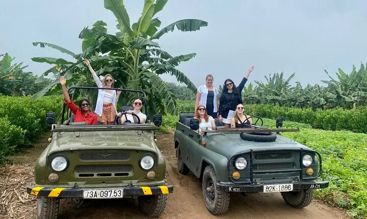 Hanoi Jeep Tour City and Countryside with Train Street Combine