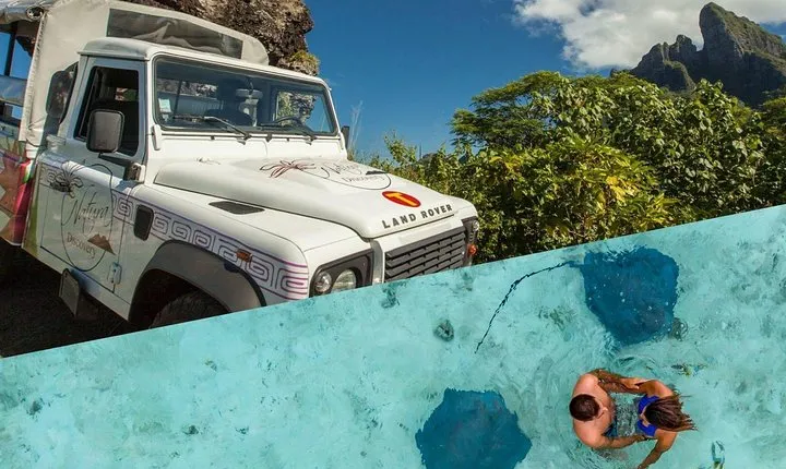 Bora Bora 4WD Tour & Eco Shark & Ray Snorkel Cruise