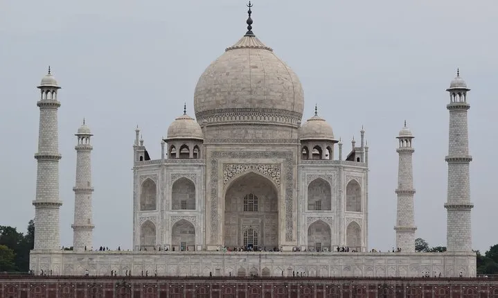 Taj Mahal View On Friday From Mehtabh Bagh. Day Tour starts from Delhi by Car