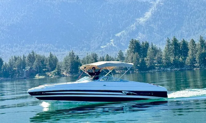 Full day tour on Lake Tahoe in the White Lightning up to 8 guests