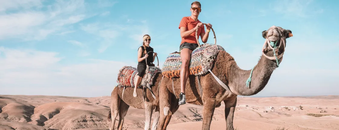 Agafay desert camel ride with dinner and live music