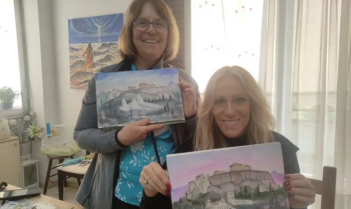 workshop for painting acropolis/landscape with local artist