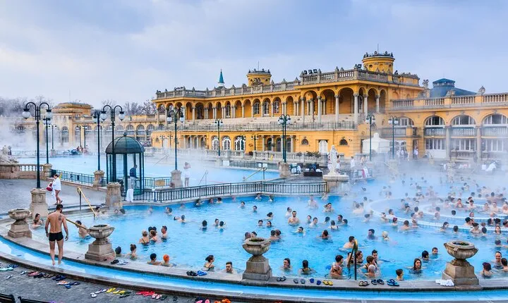 Entrance to Szechenyi Spa in Budapest