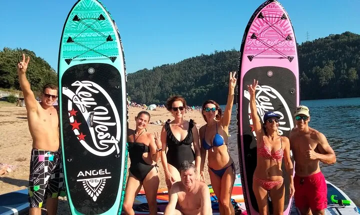 Stand Up Paddle discovering desert beaches of Douro River - Pick Up included