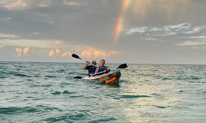 Sunset paddling at Holbox
