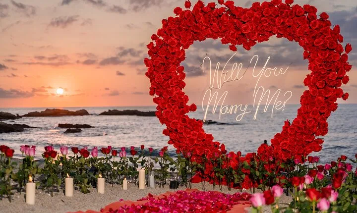 Private Photoshoot Giant Heart with Roses