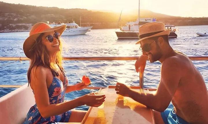 Blue Lagoon Sunset Сruise with BBQ & Water Slide From Paphos