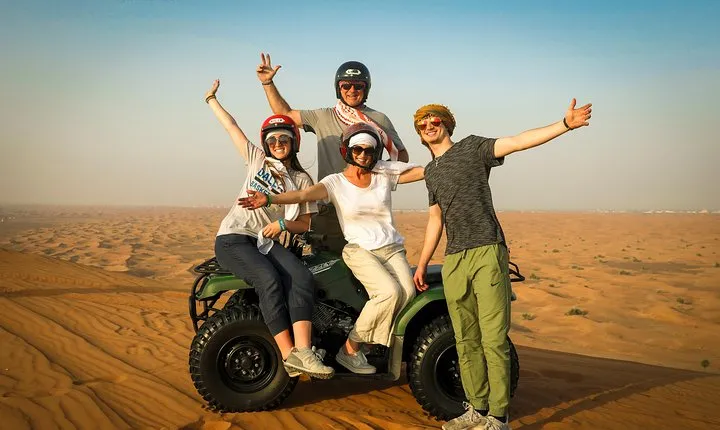 Dubai: Adventure Quad Bike Safari, Camel Ride & Refreshments