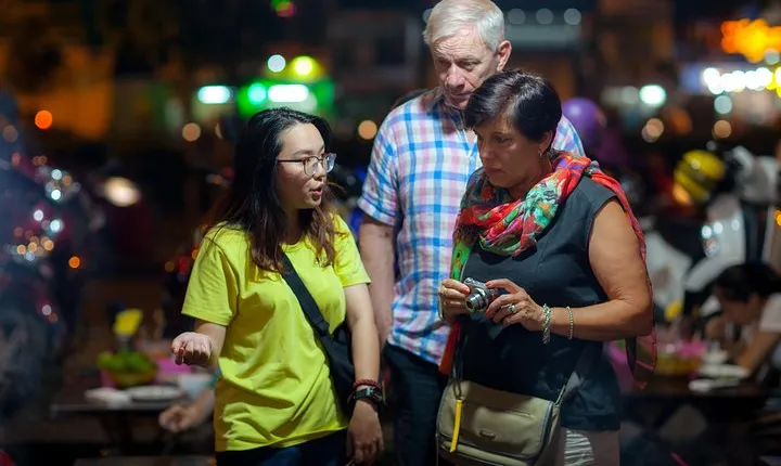 Saigon Night Street Food and City Tour on Scooter