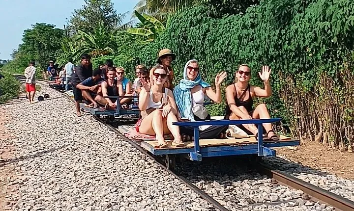 Afternoon tour to Original Bamboo train. Bat cave. Killing cave