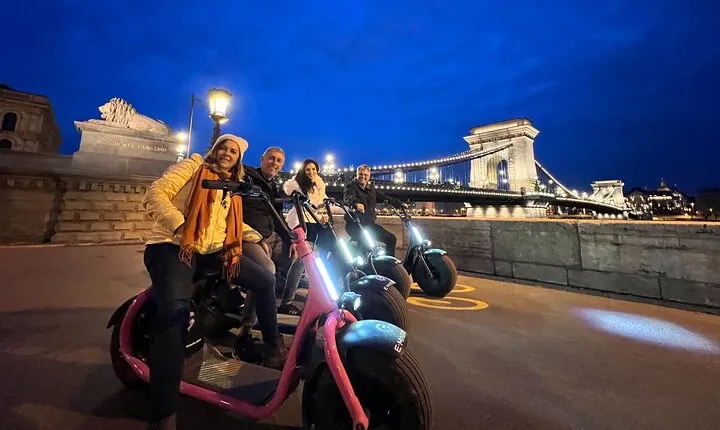 Small-Group Night Tour in Budapest on MonsteRoller e-Scooters