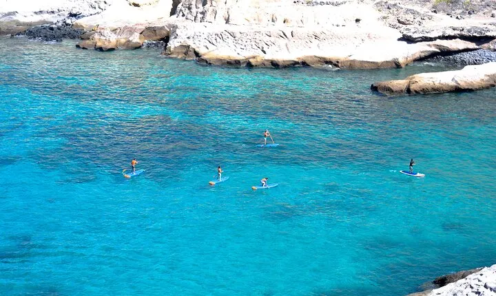 SUP paddle journeys through La Caleta de Adeje