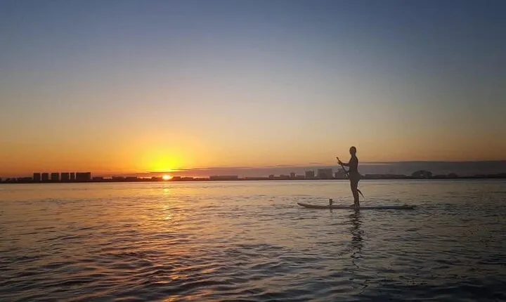Paddle Board at Sunrise or Sunset in Cancun