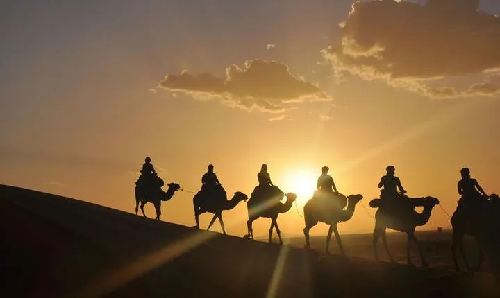 Sunset Camel Ride in the AGAFAY DESERT trip from Marrakech