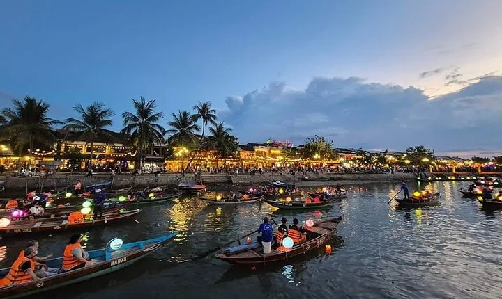 Marble Mountain-Hoi An City Walking-Sampan boat Ride-Night Market