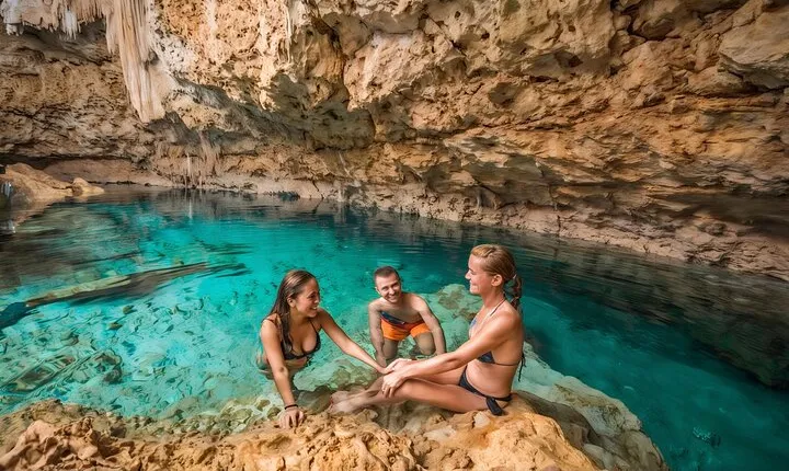 Swim & Explore Lovely Cenotes in One Day! From Riviera Maya