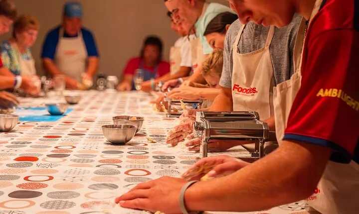 Make fresh pasta and Italian aperitivo In Barcelona
