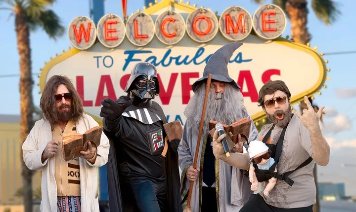 Movie Themed Wedding or Vow Renewal at Las Vegas Sign