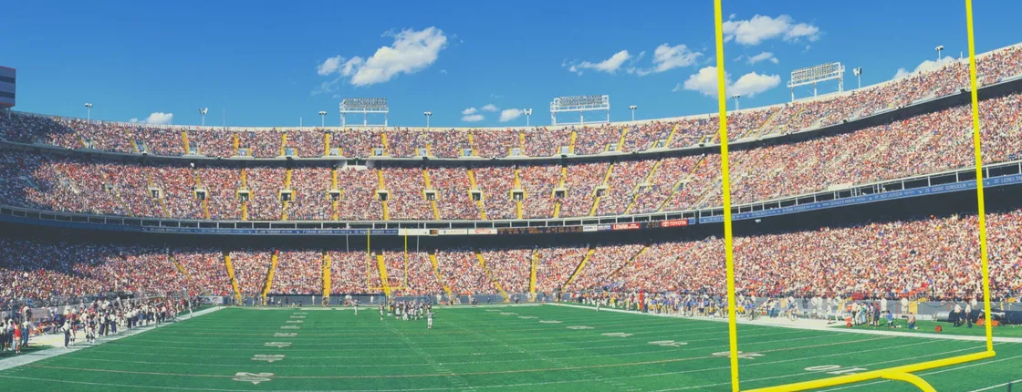 Denver Broncos football game ticket at Mile High Stadium