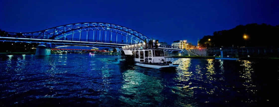 Night cruise on the Vistula in Krakow