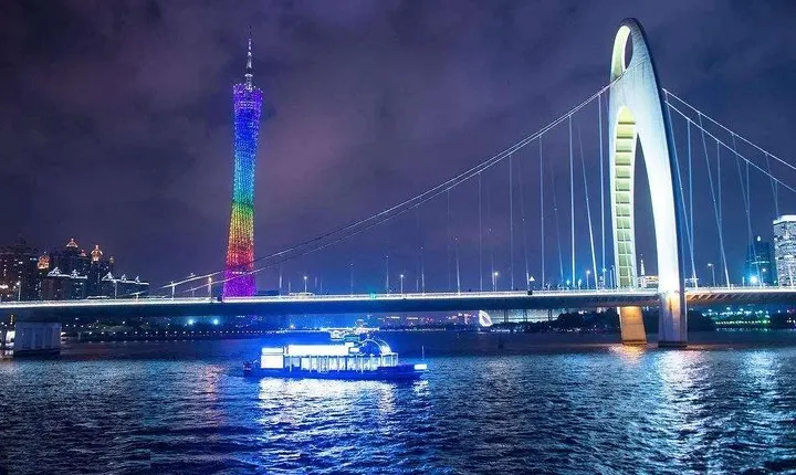 Guangzhou Pearl River Night Cruise Layover Tour Enjoy Beautiful Canton Tower