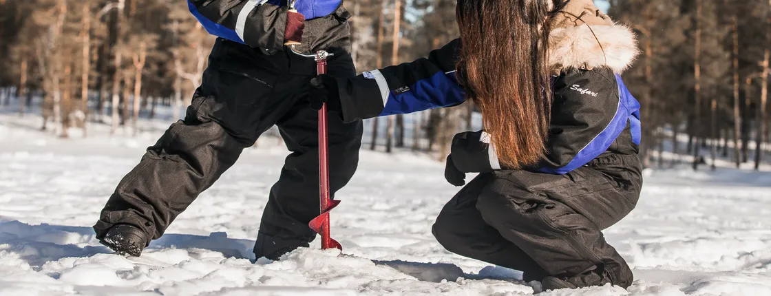 Ice fishing trip