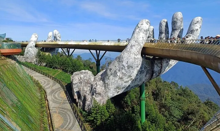 GOLDEN BRIDGE & BA NA HILL via CABLE CAR from DA NANG or HOI AN (Private Tour)