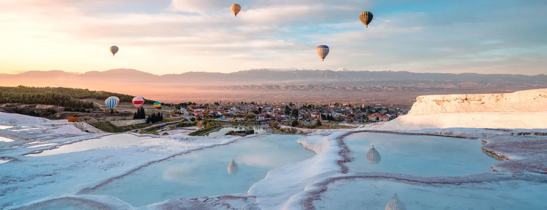 Pamukkale sunrise hot air balloon ride and Hierapolis tour