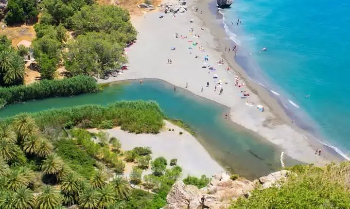 Preveli Palm Beach Boat Cruise & Rethymnon Town from Heraklion