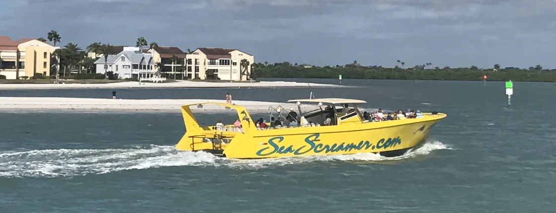Clearwater Beach day trip with Sea Screamer ride