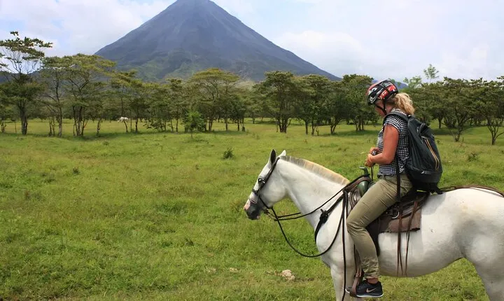 Horseback Riding Next to the Arenal Volcano