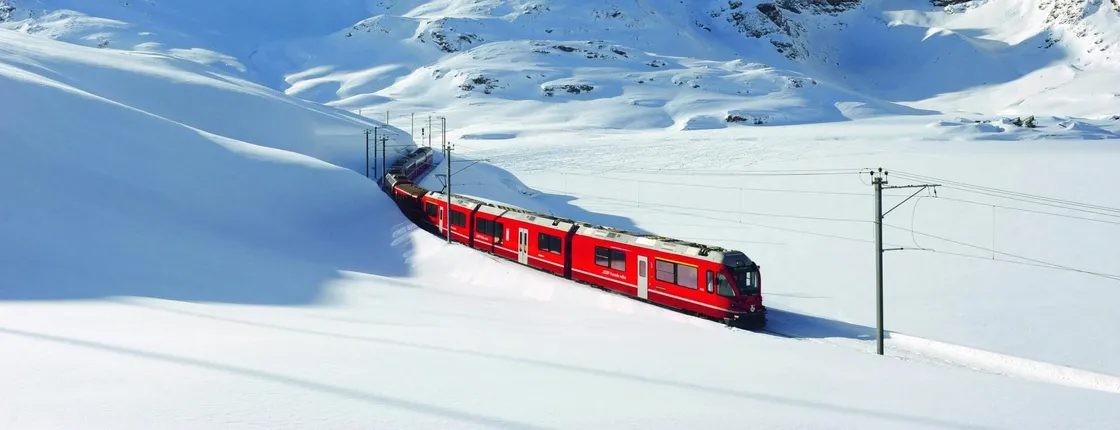 St. Moritz Day Tour from Milan with Iconic Bernina Red Train Ride